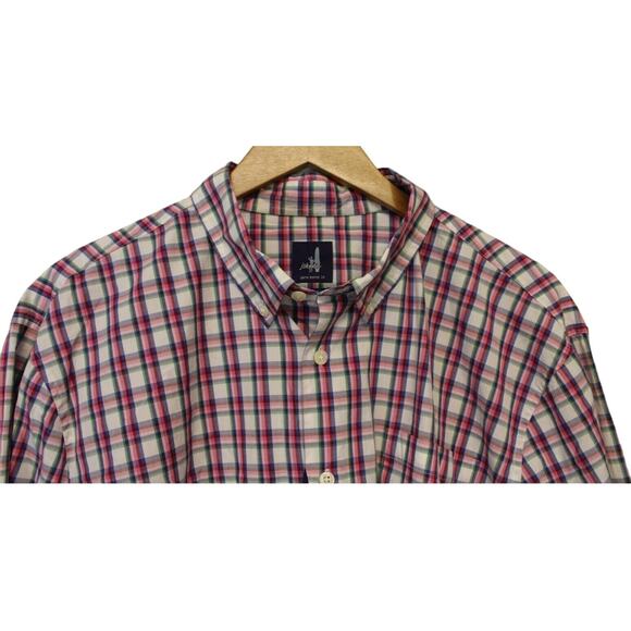 Johnnie O Button Up Shirt Men's XL Lionel Caliente Pink Check Plaid NWT $135 - Picture 2 of 4